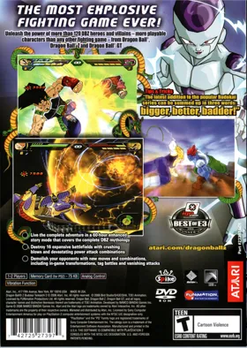 Dragon Ball Z - Budokai Tenkaichi 2 box cover back
